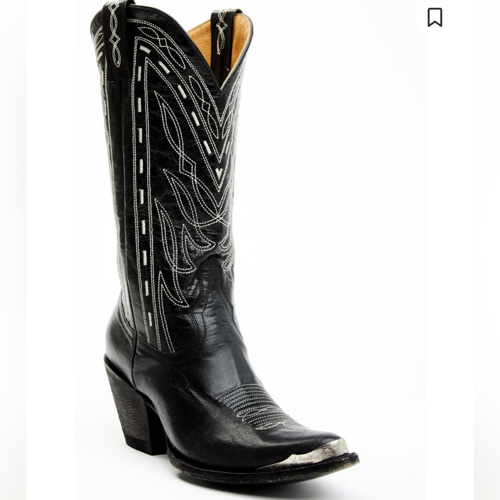 Idyllwind retro goat leather western Cowboy Boot with White Stitching